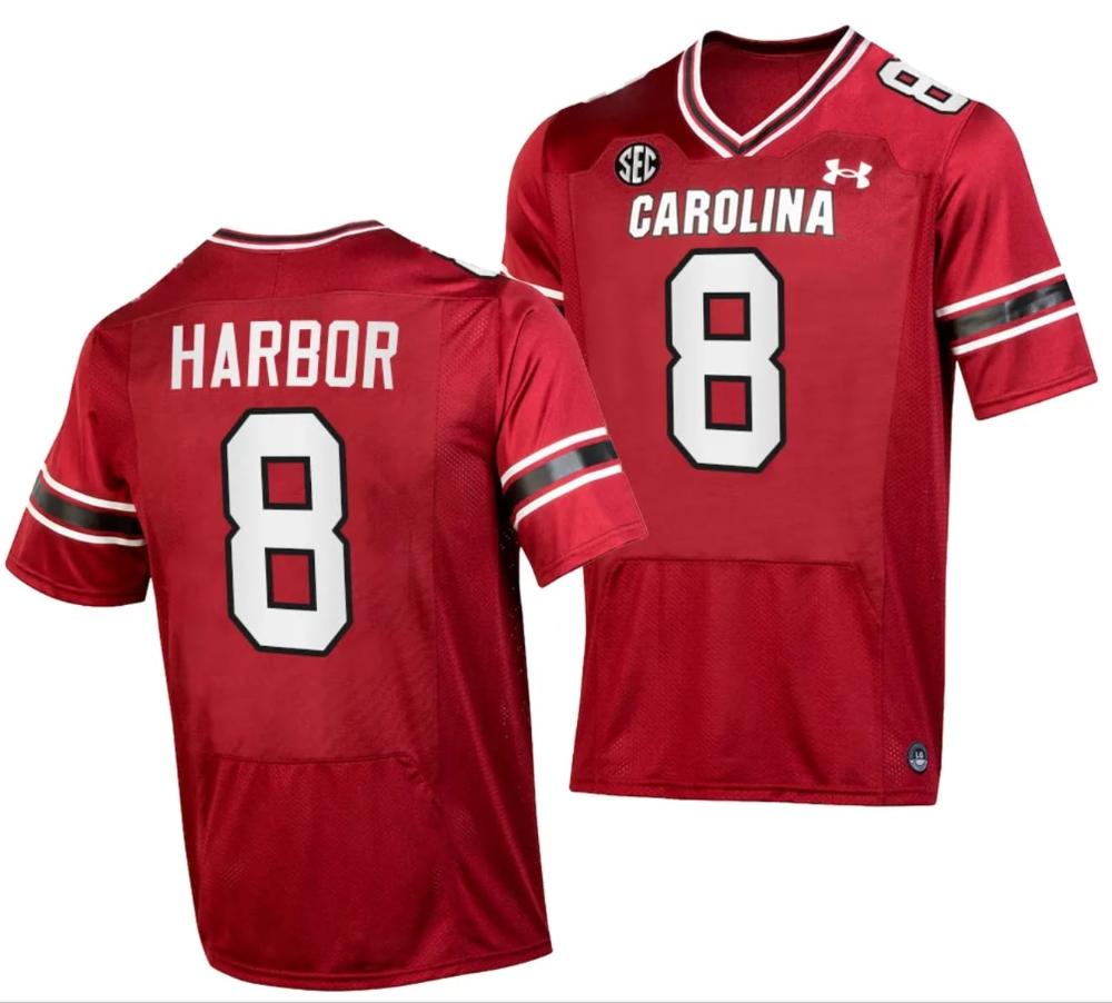Mens South Carolina Gamecocks Nyck Harbor Jersey 8 Garnet 2023