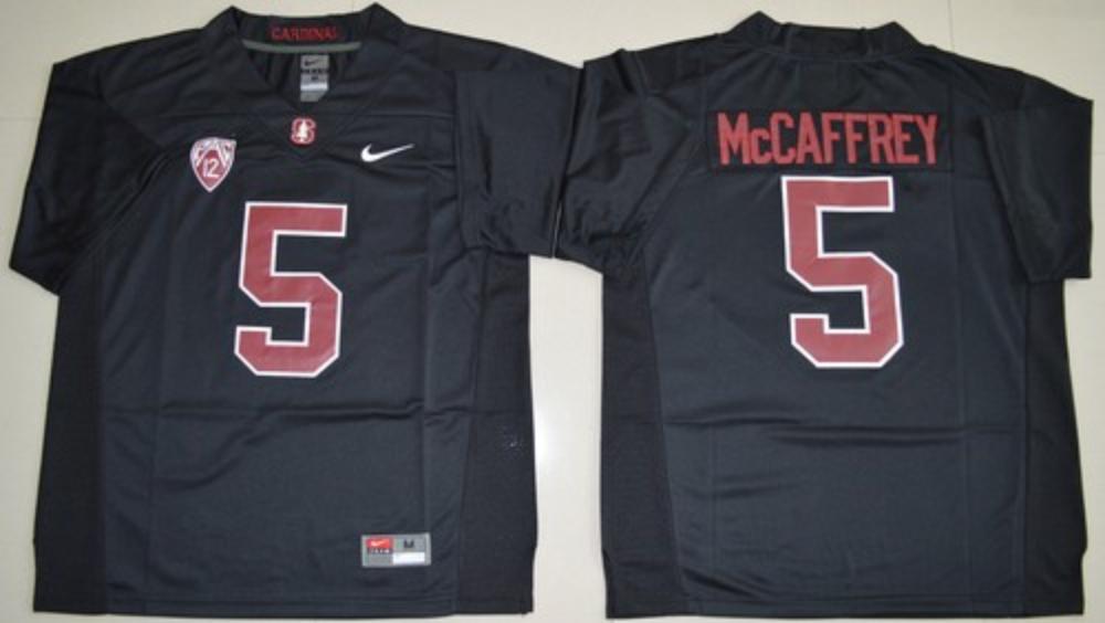 Mens Stanford Cardinal 5 Christian Mccaffrey Ncaa Jersey Black 2020