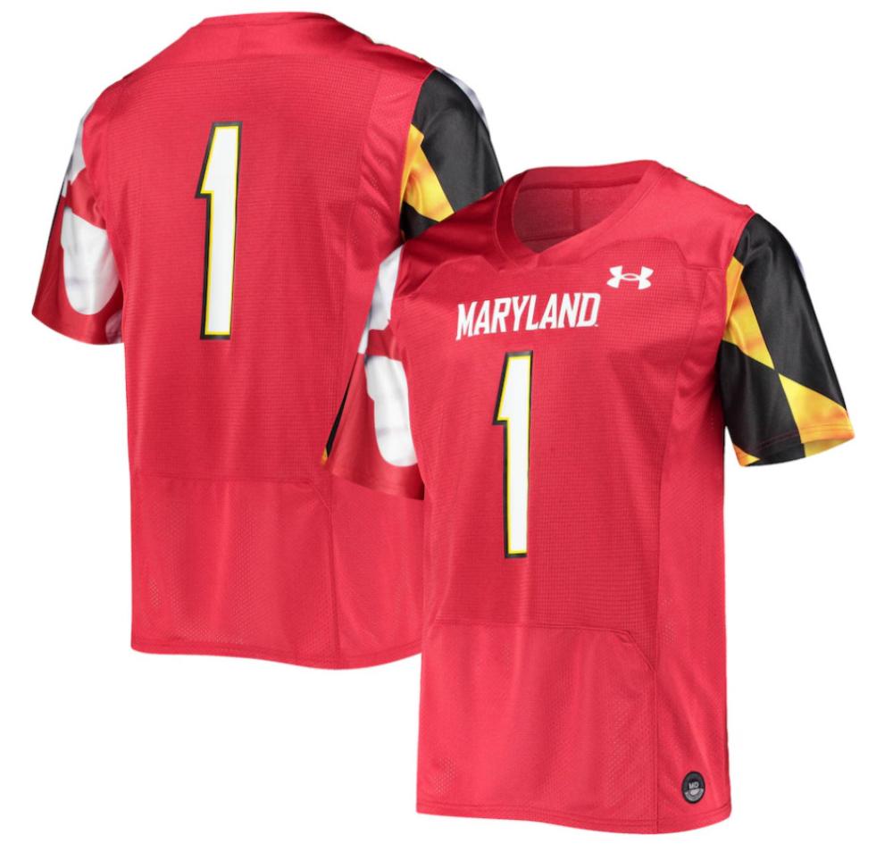 Mens Stefon Diggs Red Maryland Terrapins Replica Alumni Football Jersey