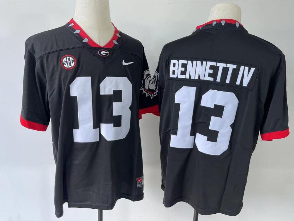 Mens Stetson Bennett 13 Georgia Bulldogs Limited Jersey Black