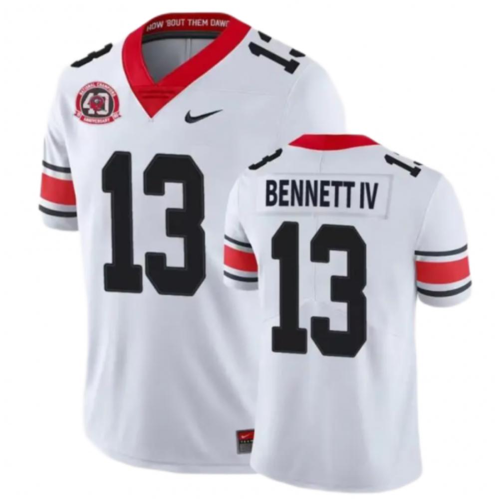 Mens Stetson Bennett Game Jersey Uga 13 Ncaa College White