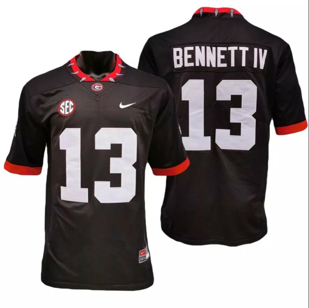 Mens Stetson Bennett Iv Uga Jersey 13 Game College Black