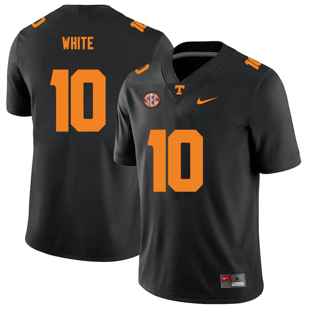 Mens Tennessee Volunteers 10 Squirrel White Jersey College New Black