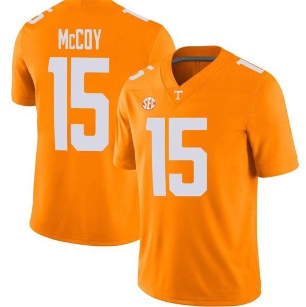 Mens Tennessee Volunteers 15 Bru Mccoy Football Jersey Orange