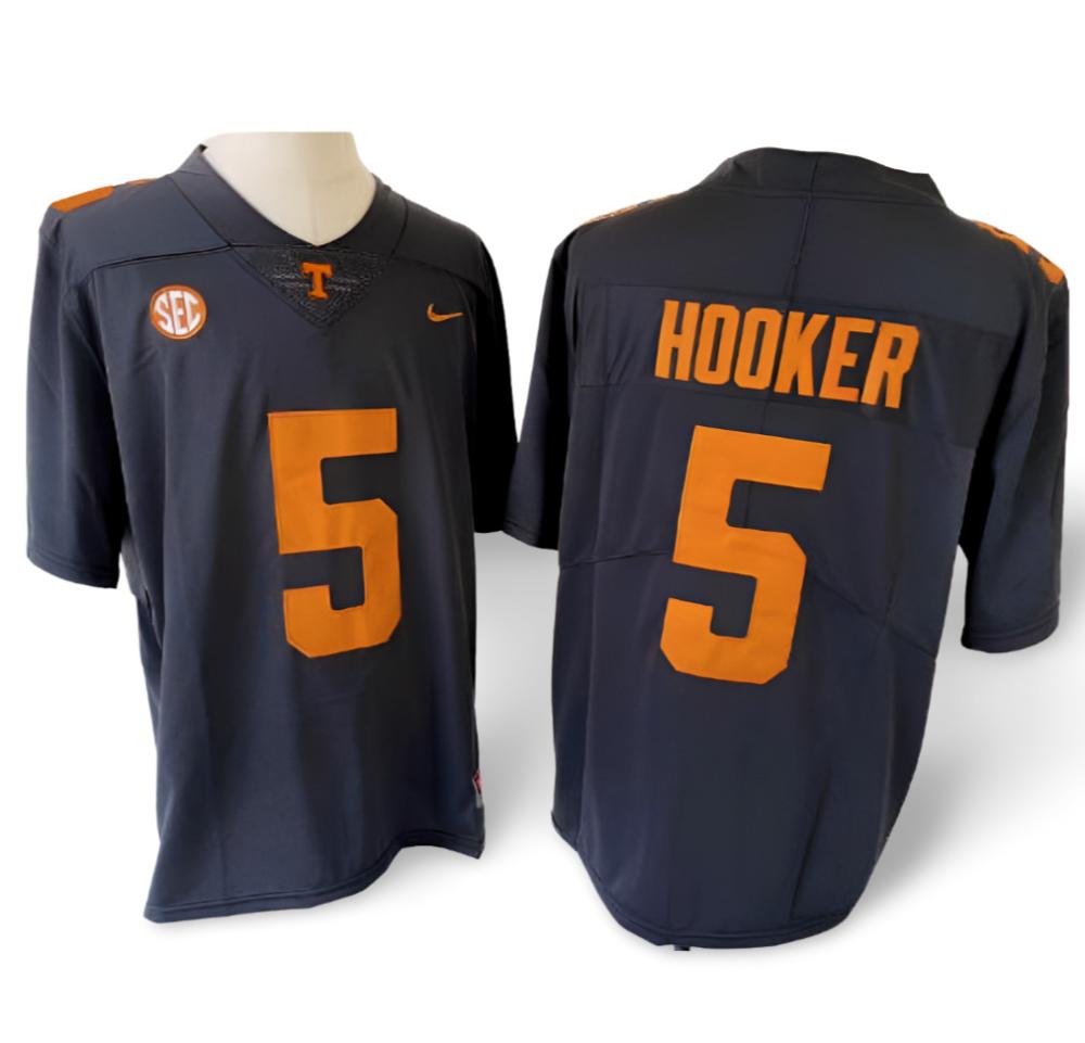 Mens Tennessee Volunteers 5 Hendon Hooker Foball Black Stitched Jersey