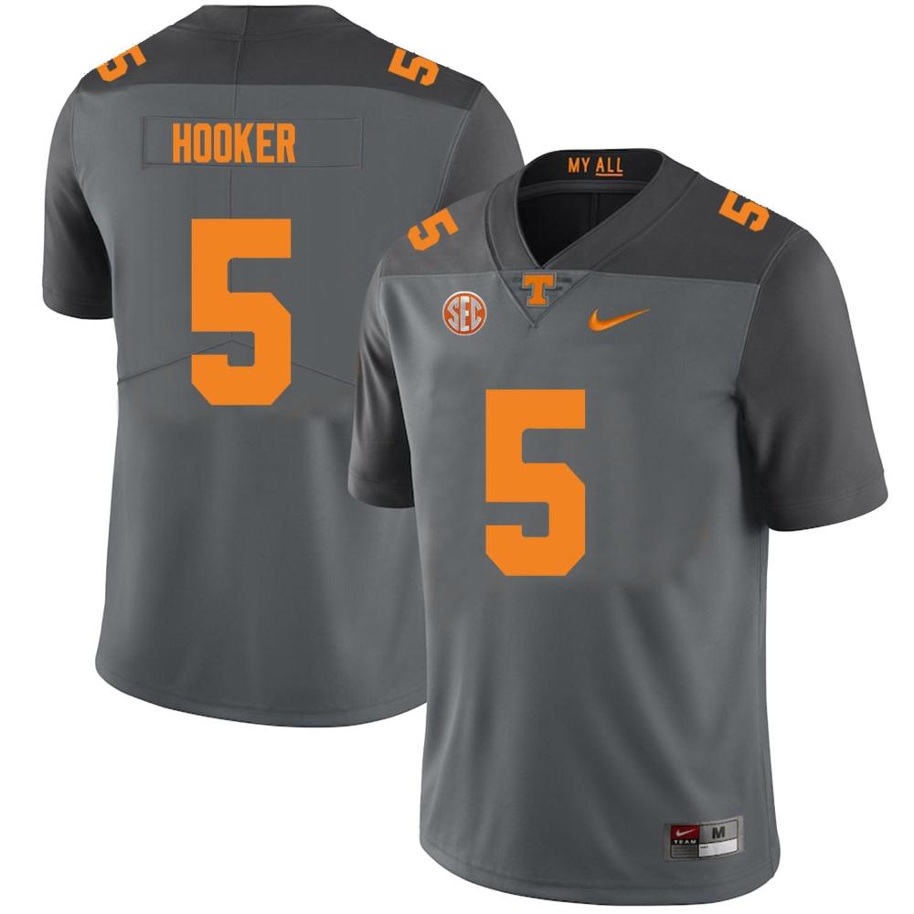 Mens Tennessee Volunteers 5 Hendon Hooker Jersey College New Gray