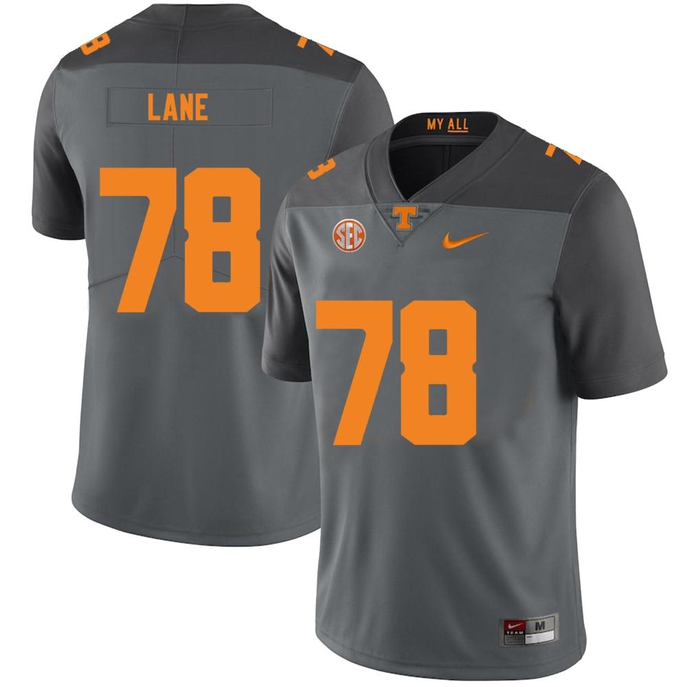 Mens Tennessee Volunteers 78 Ollie Lane Jersey College New Gray