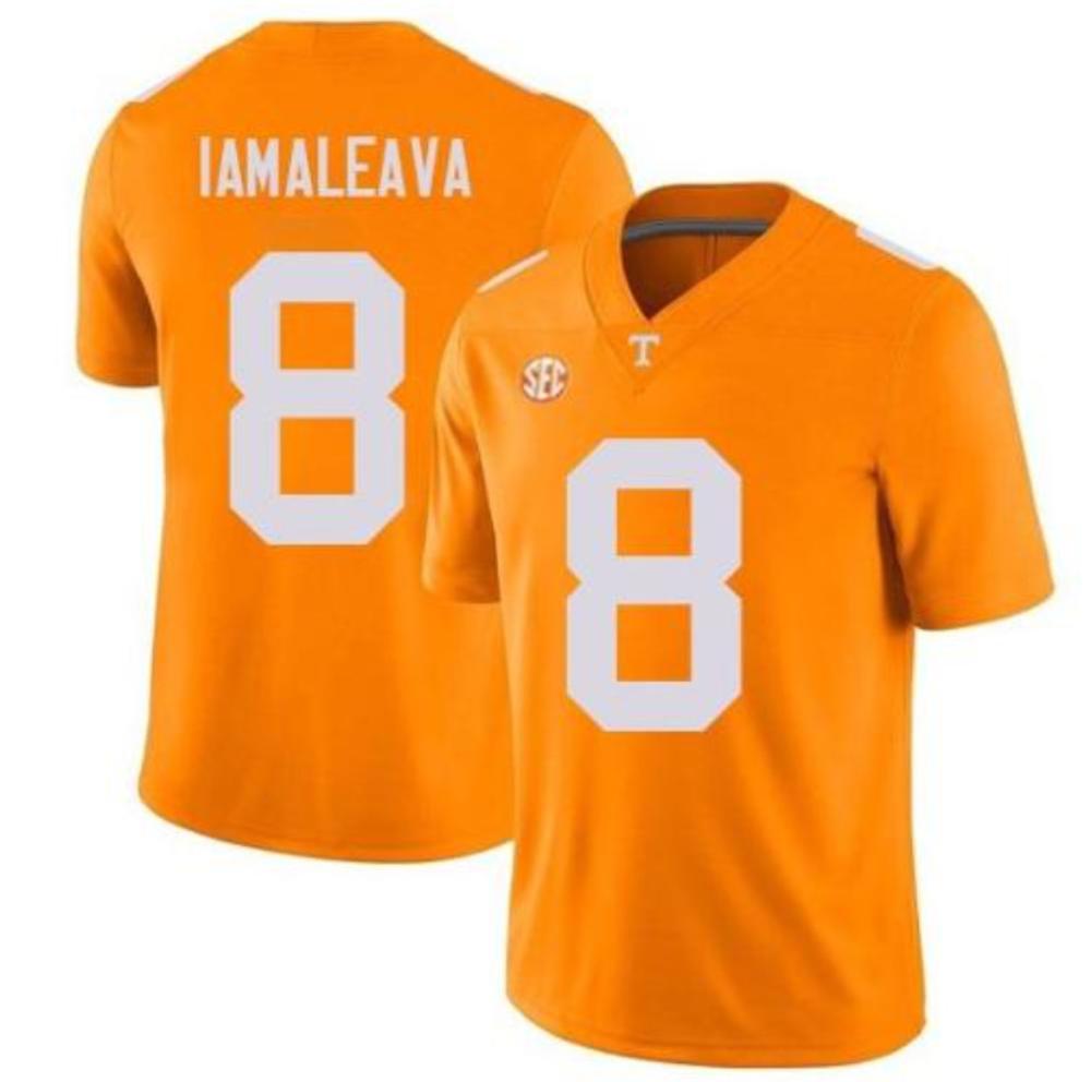 Mens Tennessee Volunteers 8 Nico Iamaleava Football Jersey Orange