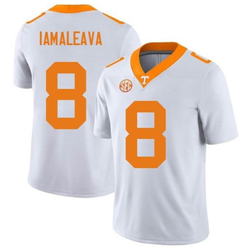 Mens Tennessee Volunteers 8 Nico Iamaleava Football Jersey White