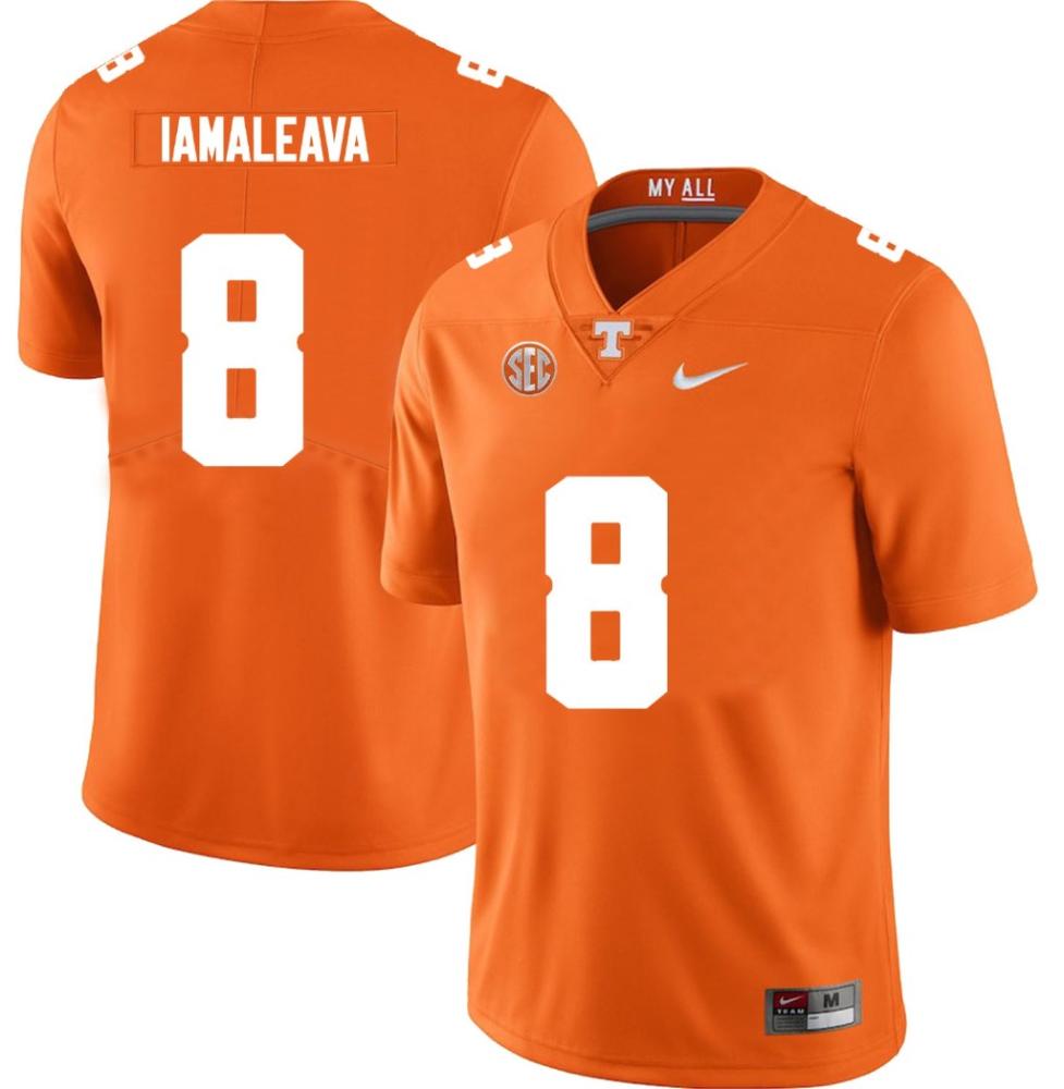 Mens Tennessee Volunteers 8 Nico Lamaleava Football Jersey