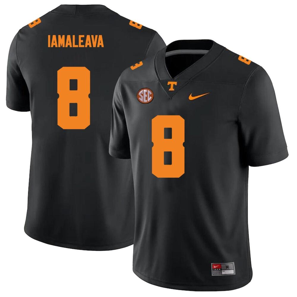 Mens Tennessee Volunteers 8 Nico Lamaleava Jersey College Black