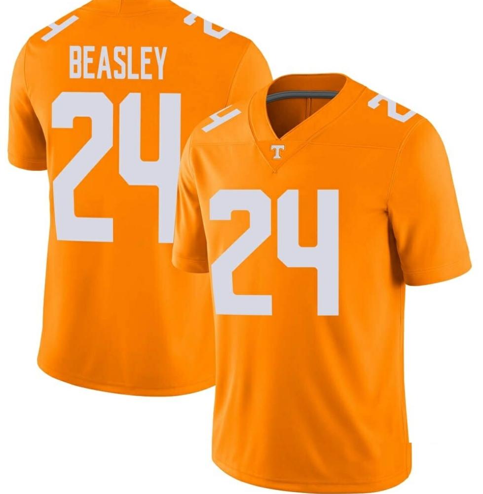Mens Tennessee Volunteers Aaron Beasley Jersey 24 College Football Orange