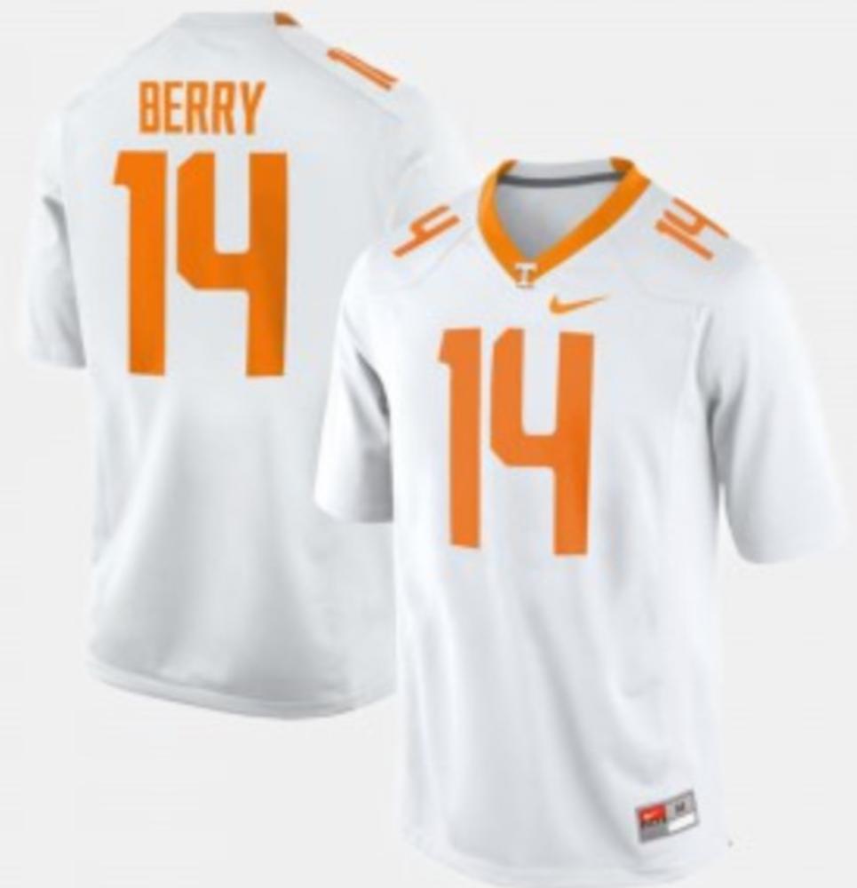 Mens Tennessee Volunteers College 14 Eric Berry Jersey White