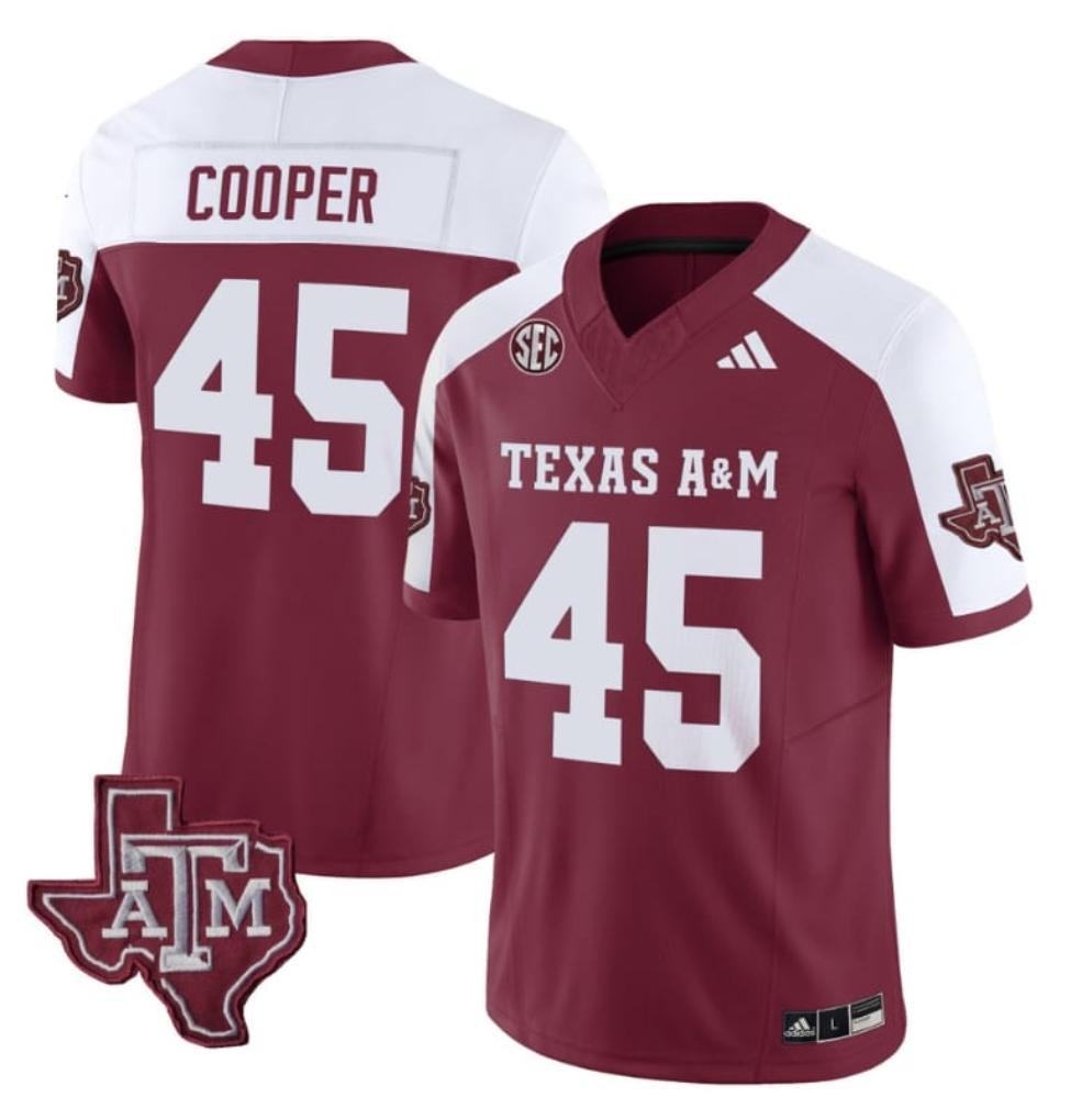 Mens Texas Am Aggies Edgerrin Cooper Jersey 45 Vapor Limited College Alterna