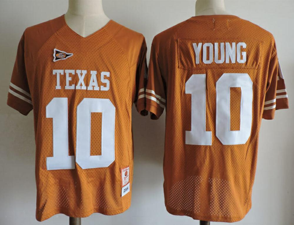 Mens Texas Longhorns 10 Vince Young College Jersey