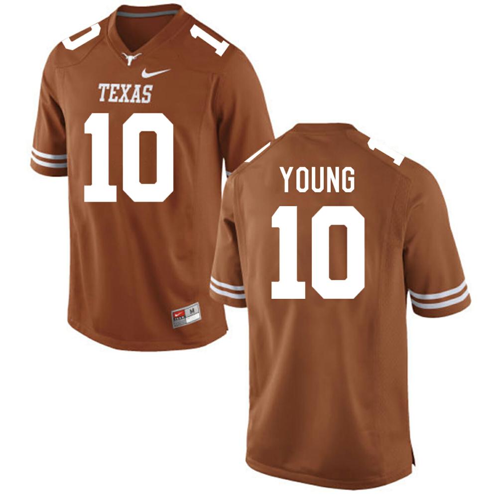 Mens Texas Longhorns 10 Vince Young Jersey College Orange