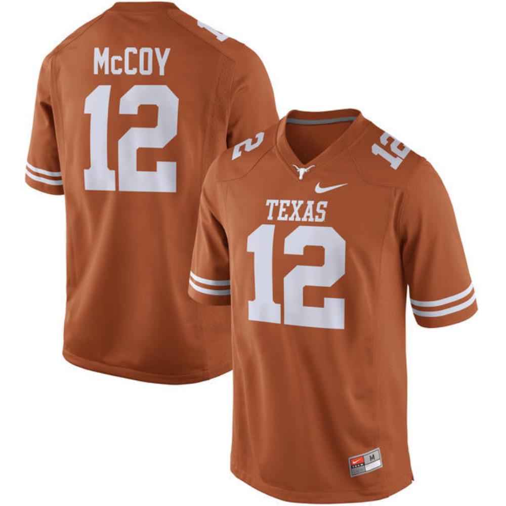 Mens Texas Longhorns 12 Colt Mccoy Orange Ncaa Jersey