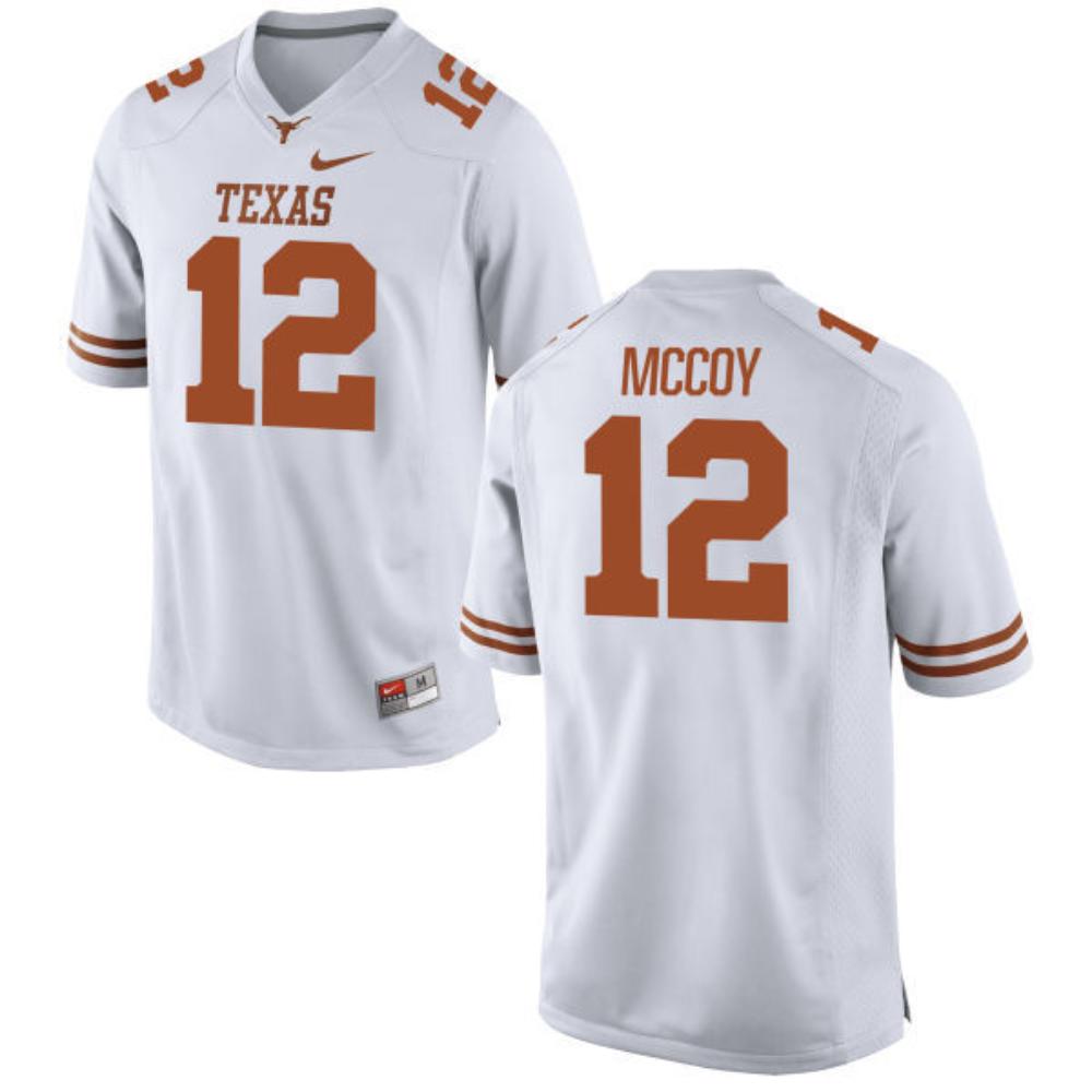 Mens Texas Longhorns 12 Colt Mccoy White Ncaa Jersey