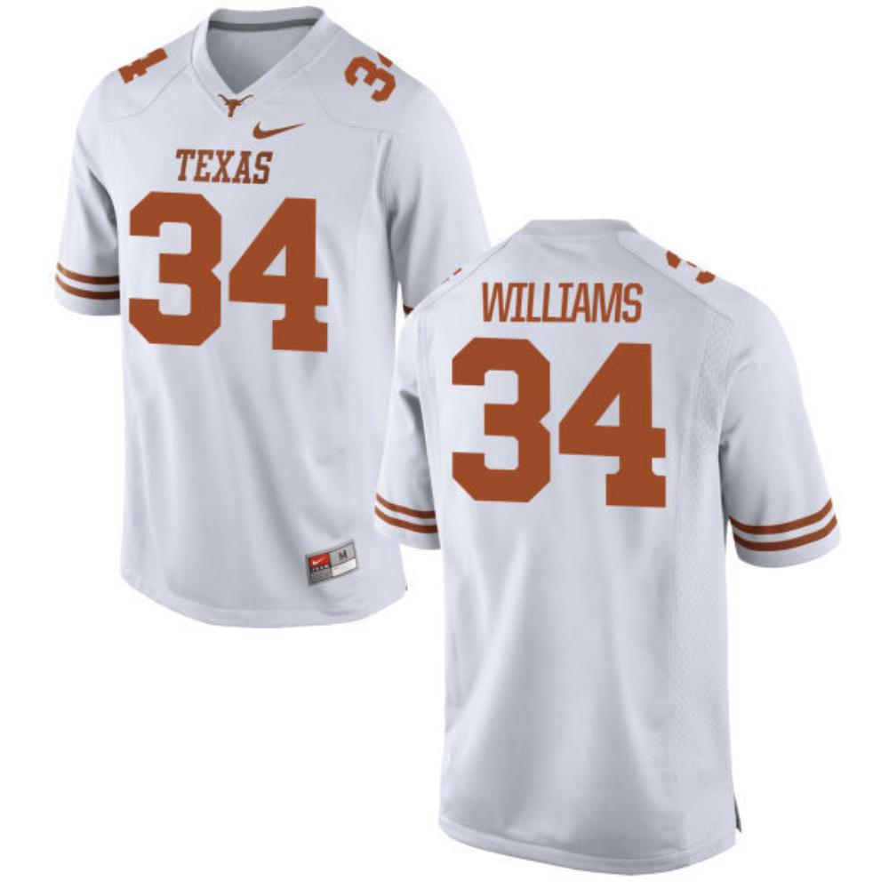Mens Texas Longhorns 34 Ricky Williams White Ncaa Jersey