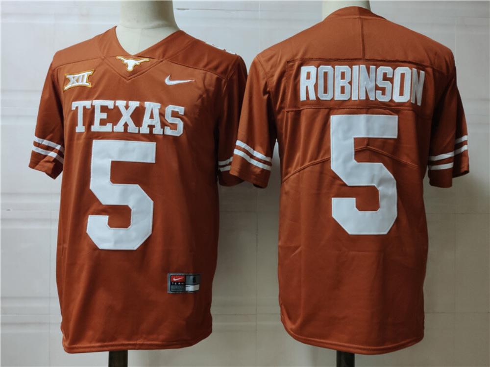 Mens Texas Longhorns 5 Robinson College Football Jersey