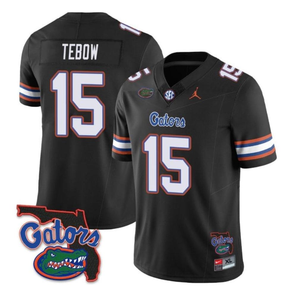 Mens Tim Tebow Jersey 15 Florida Gators Vapor Limited College Black