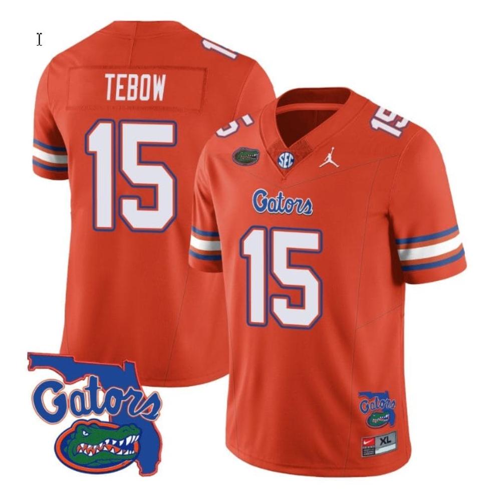 Mens Tim Tebow Jersey 15 Florida Gators Vapor Limited College Orange