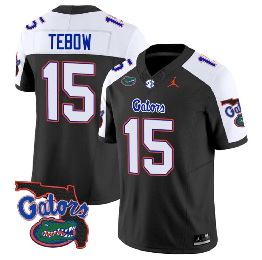 Mens Tim Tebow Jersey 15 Florida Gators Vapor Limited Florida Map College Bla