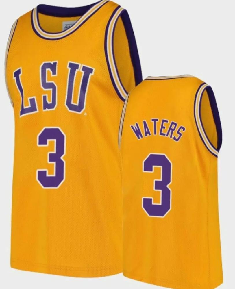 Mens Tremont Waters Jersey Lsu Tigers College Basketball Gold Replica 3