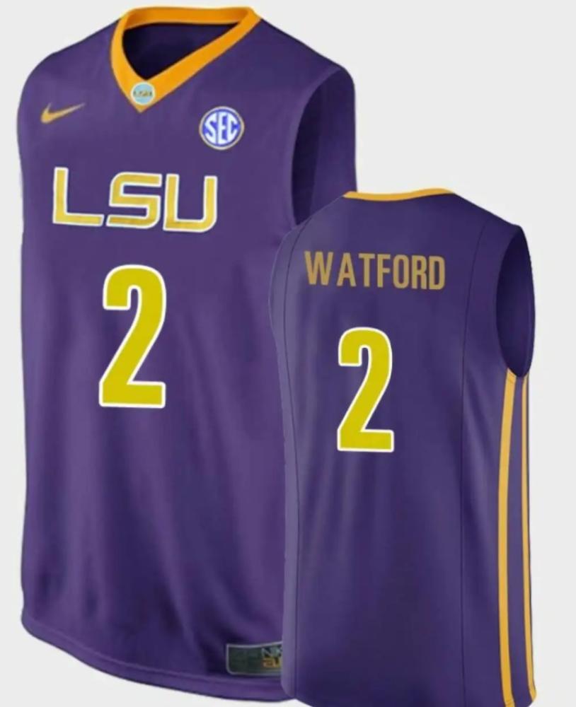 Mens Trendon Watford Jersey Lsu Tigers College Basketball Sec Purple 2