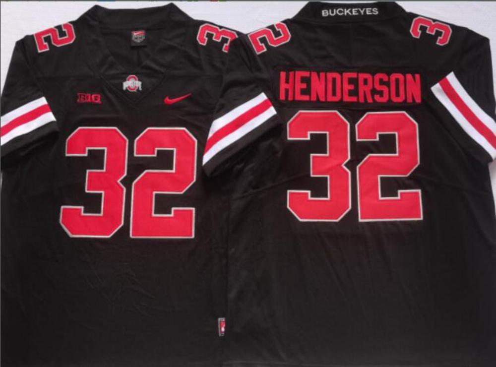 Mens Treveyon Henderson 32 Ohio State Buckeyes Limited Jersey Blackred