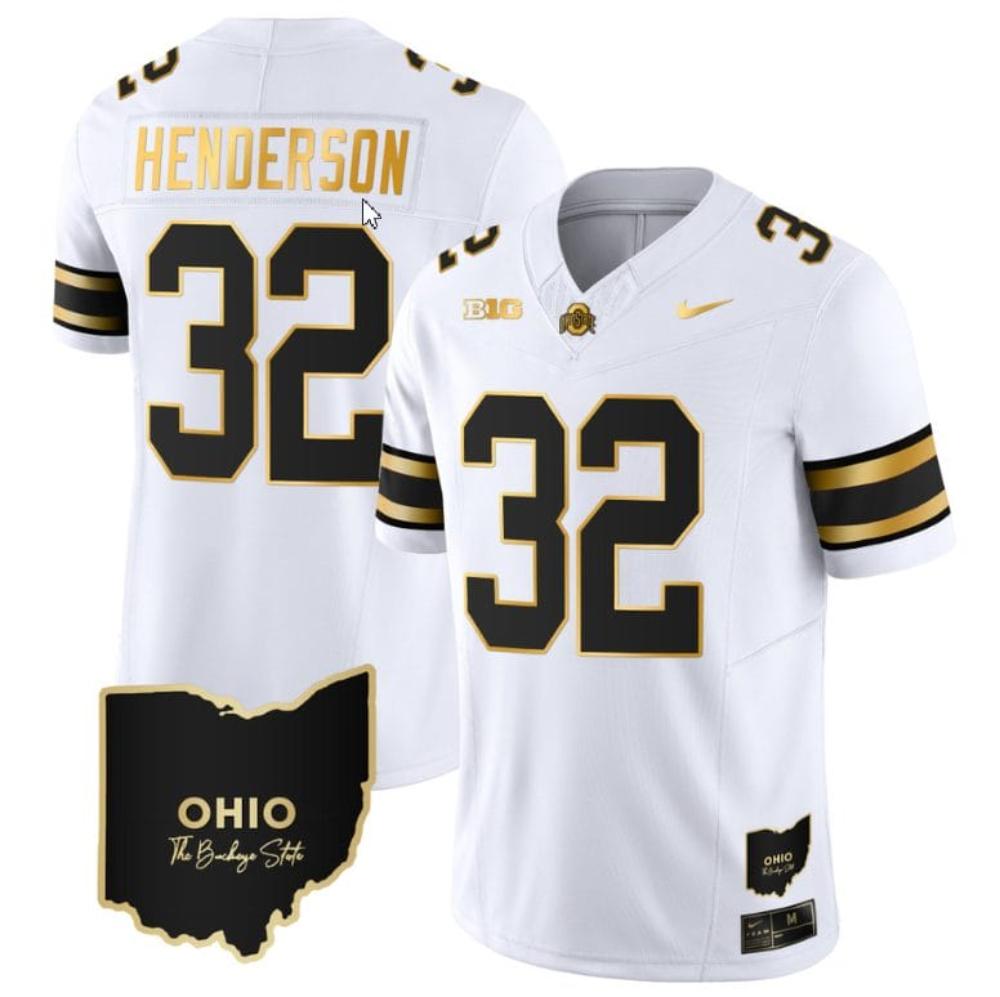 Mens Treveyon Henderson Jersey 32 Ohio State Buckeyes College Football Stitch
