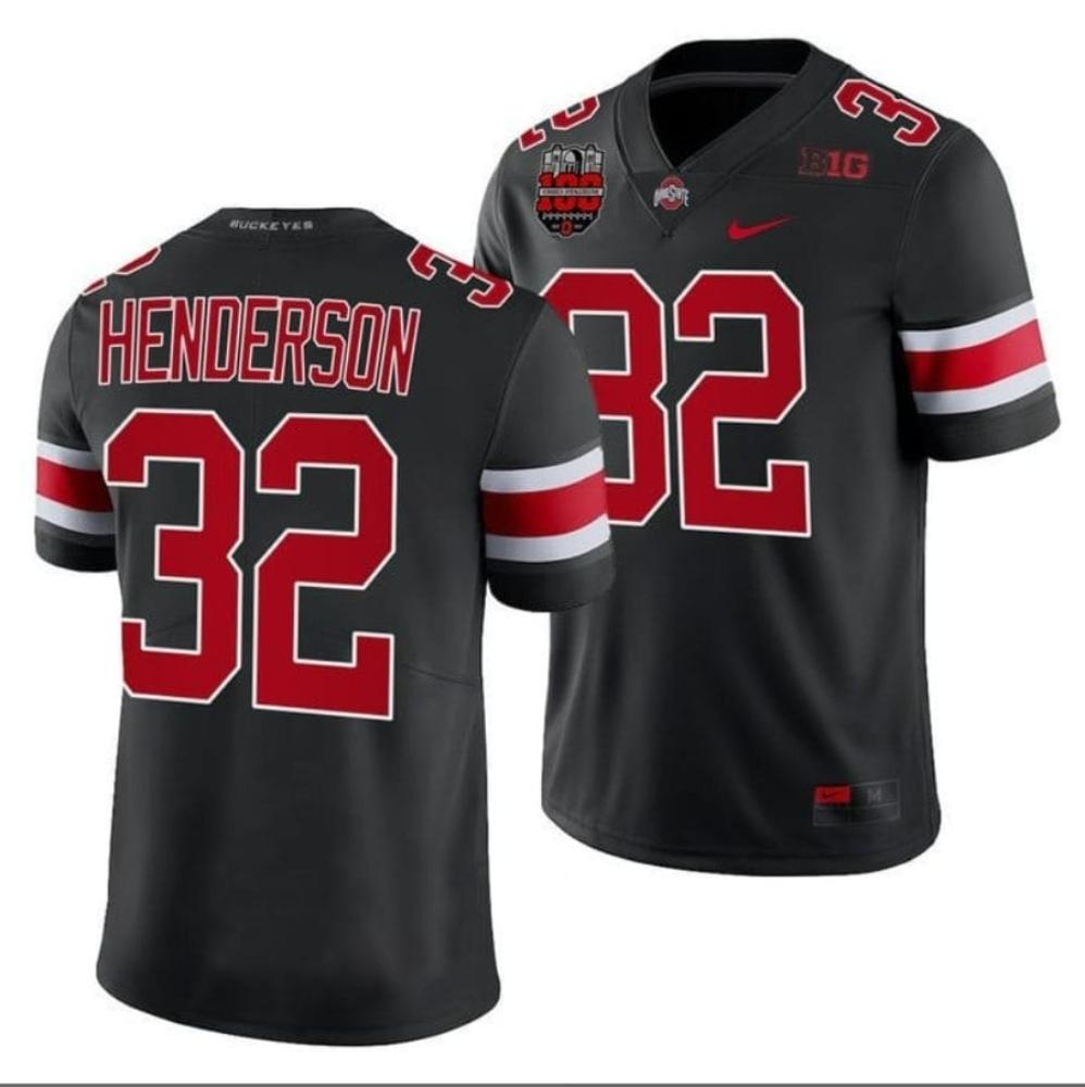 Mens Treveyon Henderson Jersey 32 Ohio State Buckeyes Ohio Stadium Patch Coll