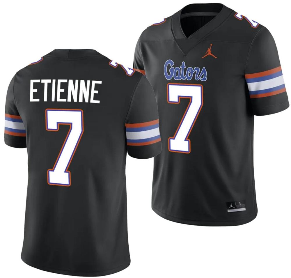 Mens Trevor Etienne Jersey 10 Florida Gators Alternate College 2023 24 Black