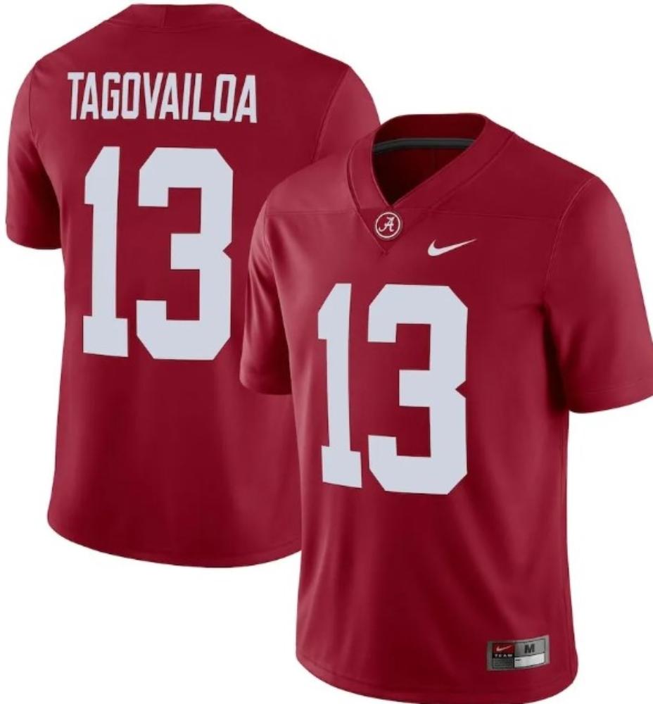 Mens Tua Tagovailoa Crimson Alabama Crimson Tide Player Game Jersey Red