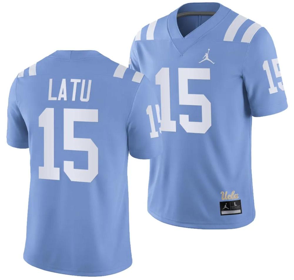 Mens Ucla Bruins Laiatu Latu Jersey 15 Alternate Game Light Blue Football Uni