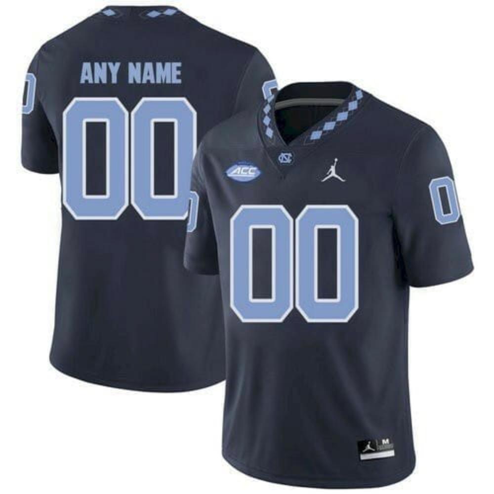 Mens Unc Custom Jersey College Ncaa Football Navy