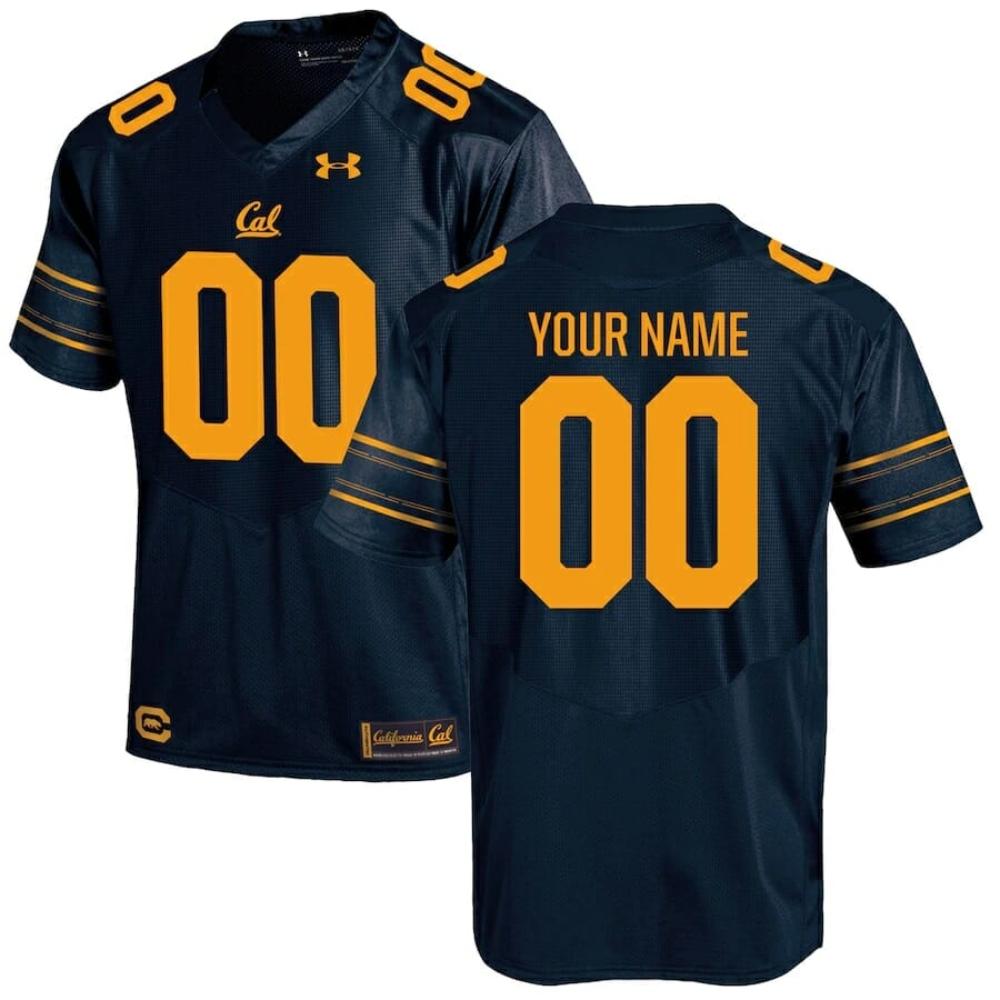 Mens Under Armour Home Navy Custom Cal Bears Jersey