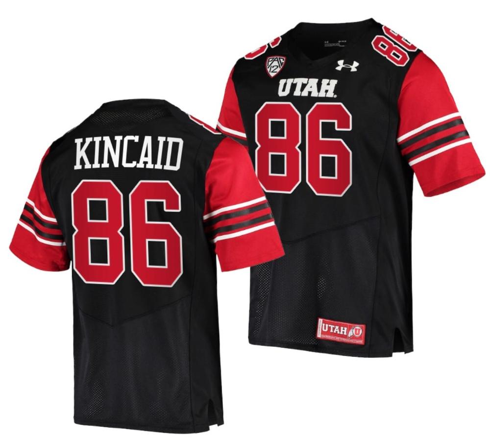 Mens Utah Utes 86 Dalton Kincaid Jersey College Black