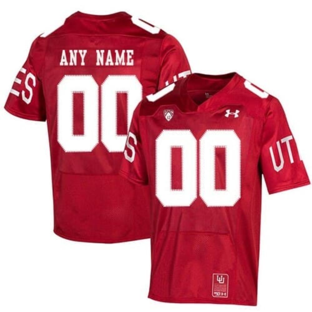 Mens Utah Utes Custom Jersey Name Number Red College Football Jerseys