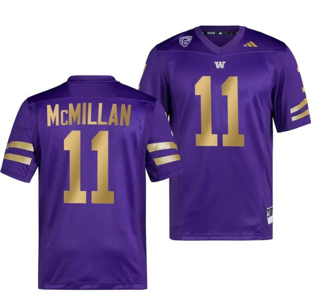 Mens Washington Huskies Jalen Mcmillan Jersey 11 College Premier Purple