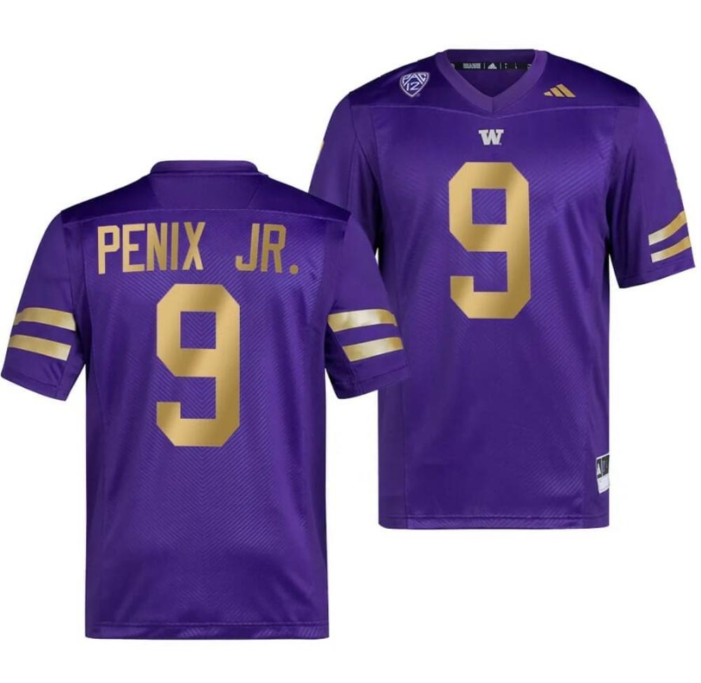 Mens Washington Huskies Michael Penix Jr Jersey 9 College Premier Purple