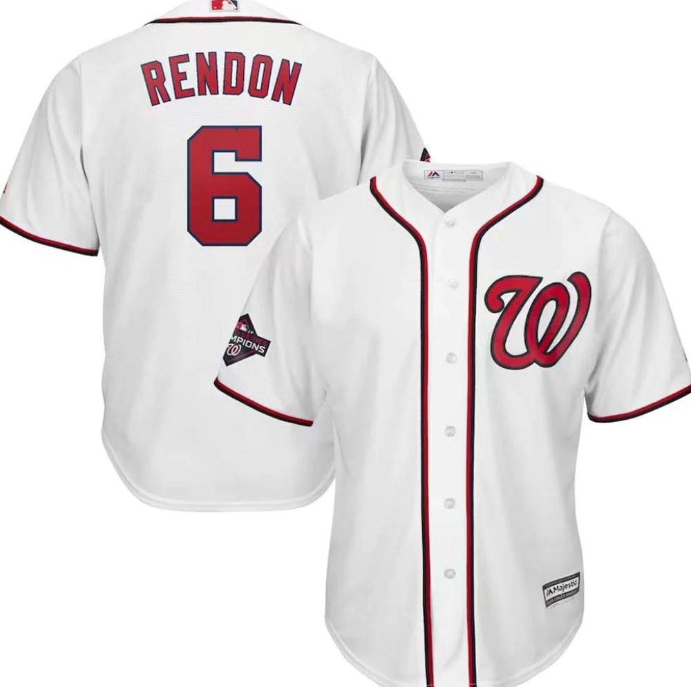 Mens Washington Nationals 6 Anthony Rendon Jerseys White