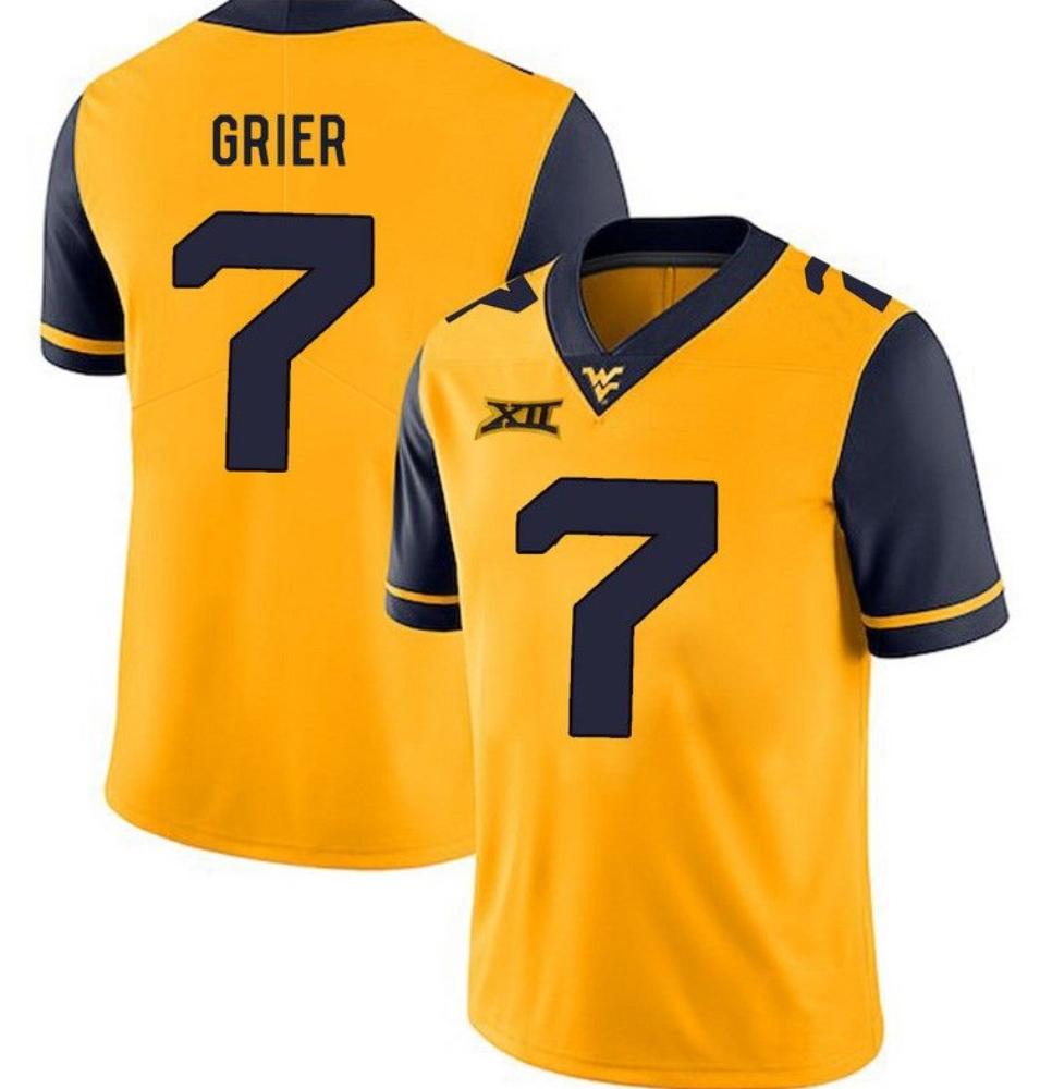 Mens West Virginia Mountaineers 7 Will Grier College Football Jersey