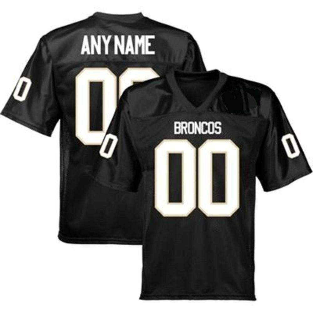 Mens Western Michigan Broncos Custom Jersey Ncaa College Football Black