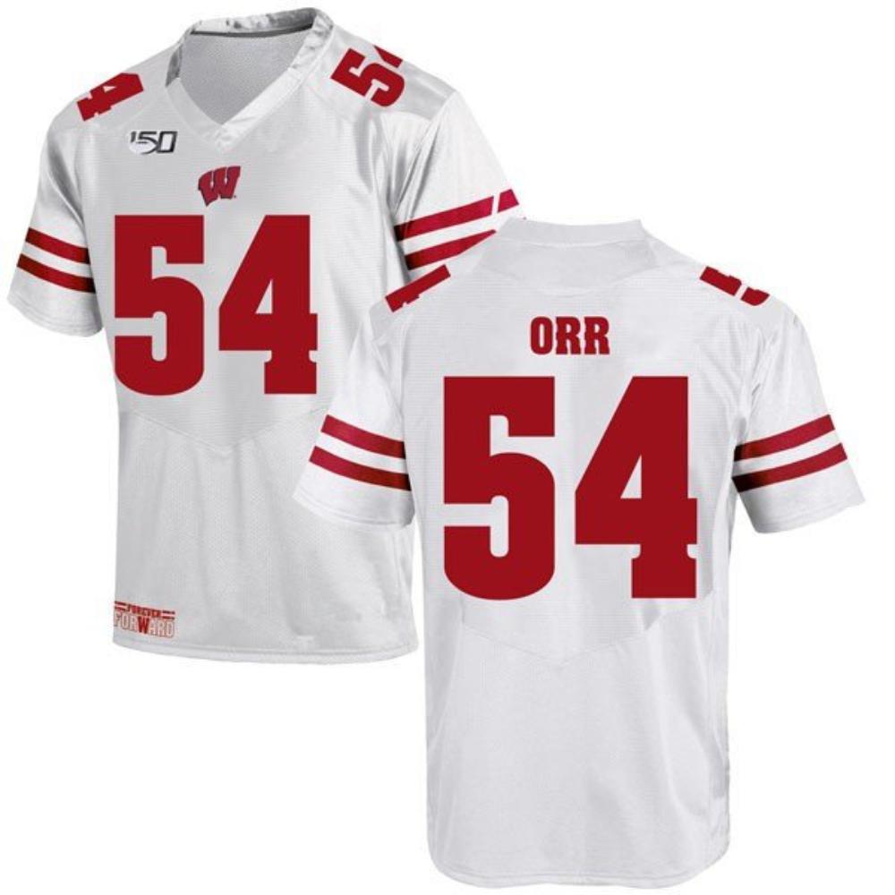 Mens Wisconsin Badgers Chris Orr 150th Anniversary College Jersey White