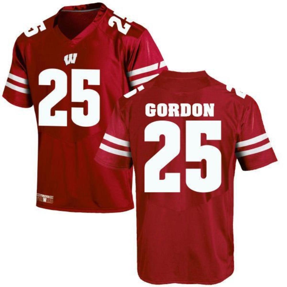 Mens Wisconsin Badgers Melvin Gordon College Football Jersey Red