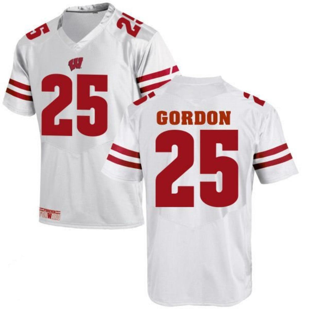Mens Wisconsin Badgers Melvin Gordon College Football Jersey White