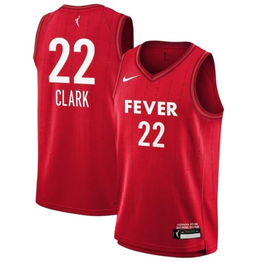 Mens Wnba Indiana Fever 22 Caitlin Clark Red 2024 Rebel Jersey