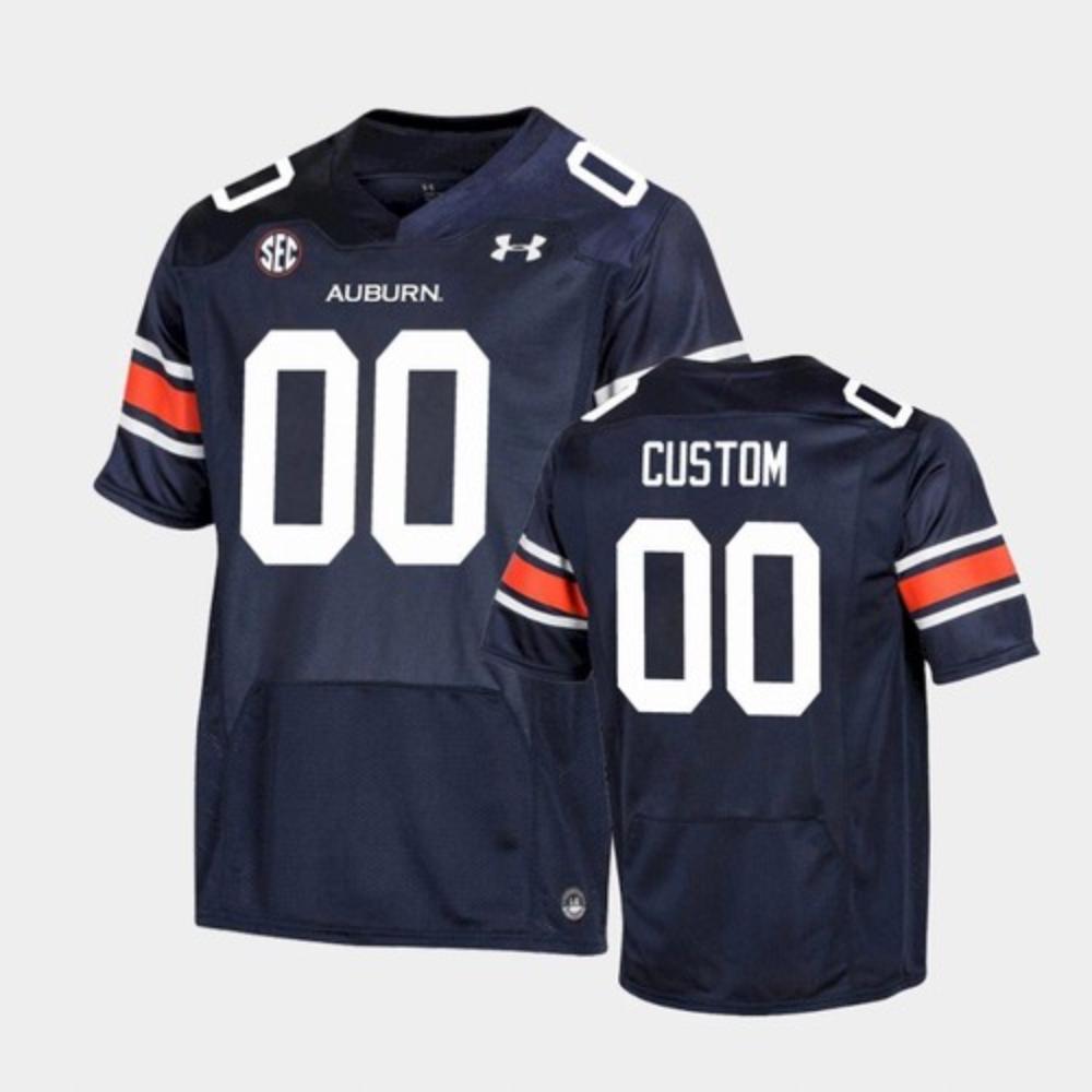 Mens Youth Auburn Tigers 00 Custom Navy College Football Jersey