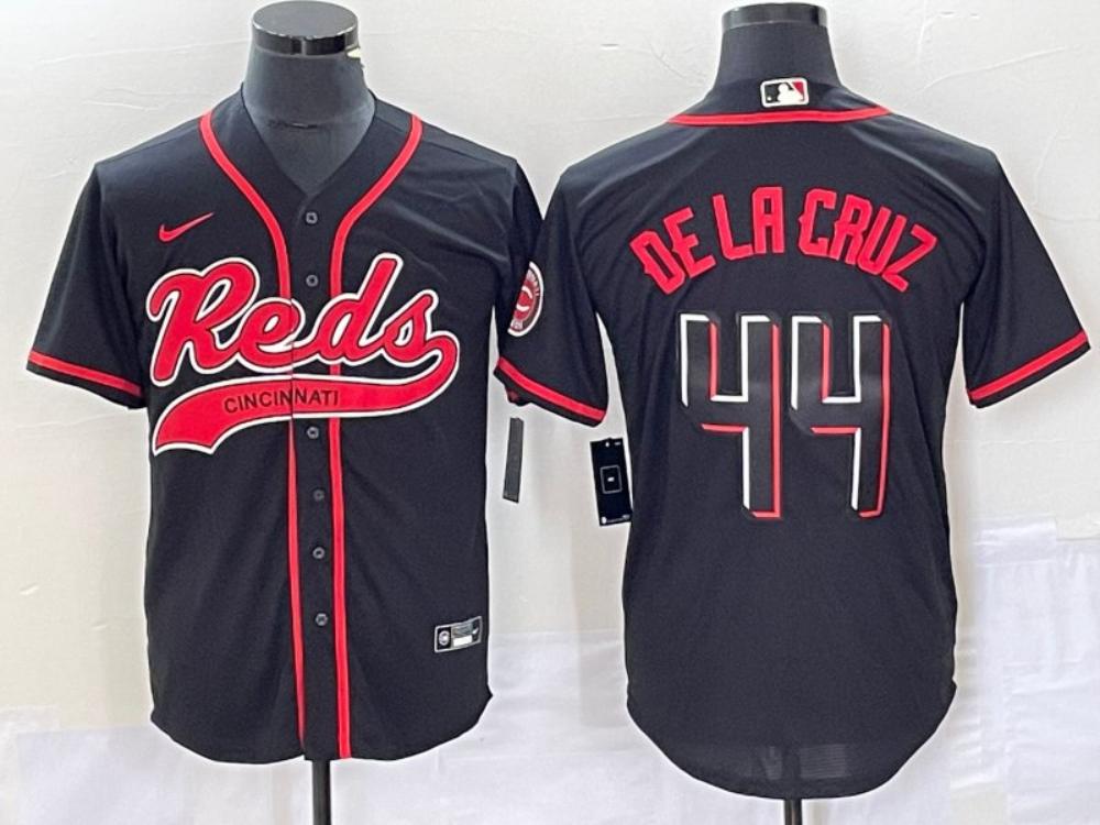 Mens Youth Cincinnati Reds 44 Elly De La Cruz Black 2023 Cool Baseball Jers